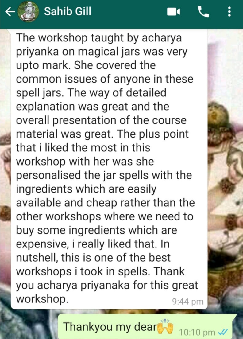 Client & Students review of Acharya Priyanka – Astrology & Healing Services