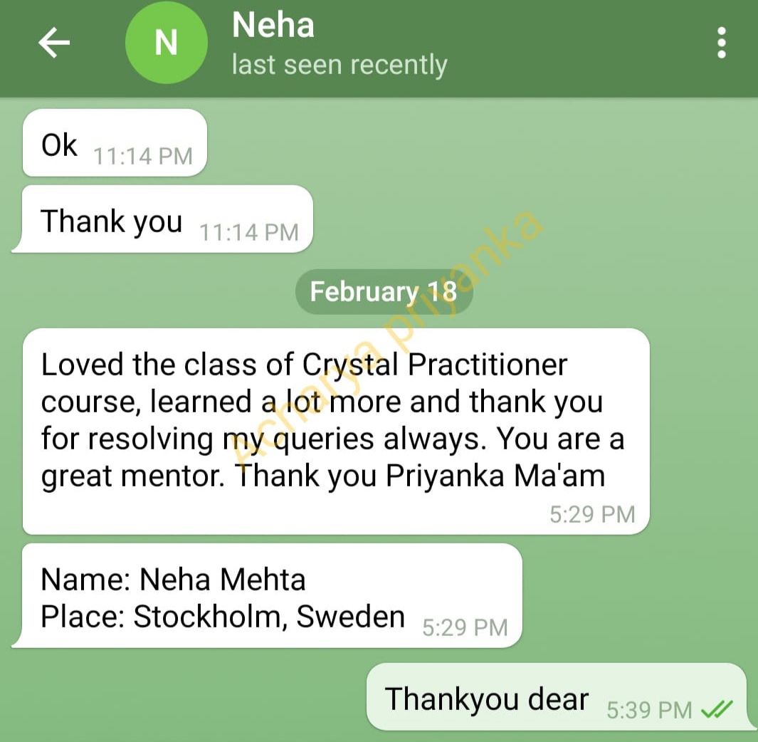 Client & Students review of Acharya Priyanka – Astrology & Healing Services