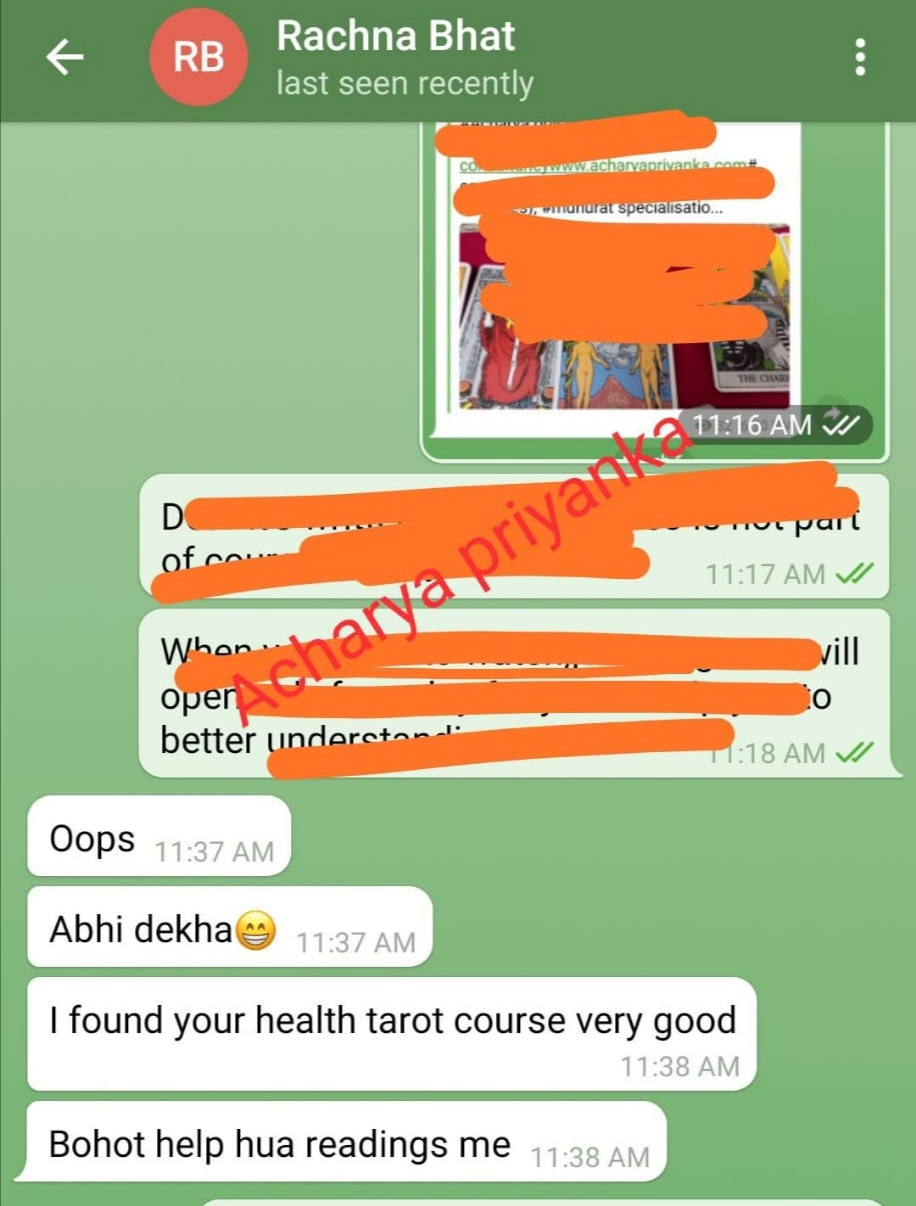 Client & Students review of Acharya Priyanka – Astrology & Healing Services