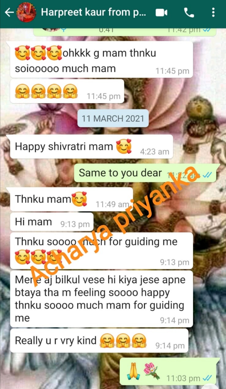 Client & Students review of Acharya Priyanka – Astrology & Healing Services