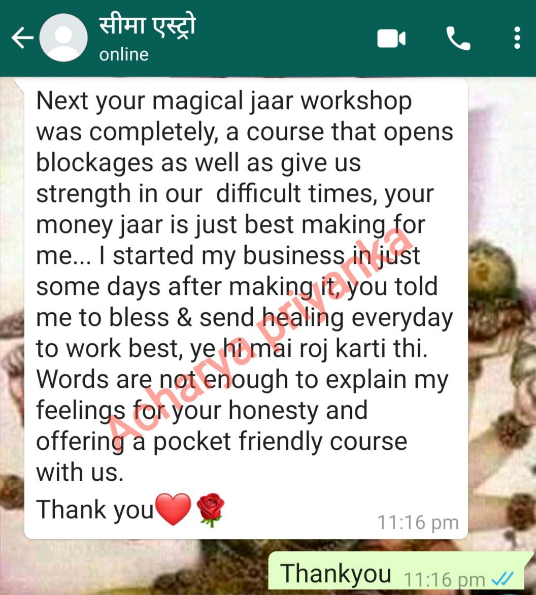 Client & Students review of Acharya Priyanka – Astrology & Healing Services