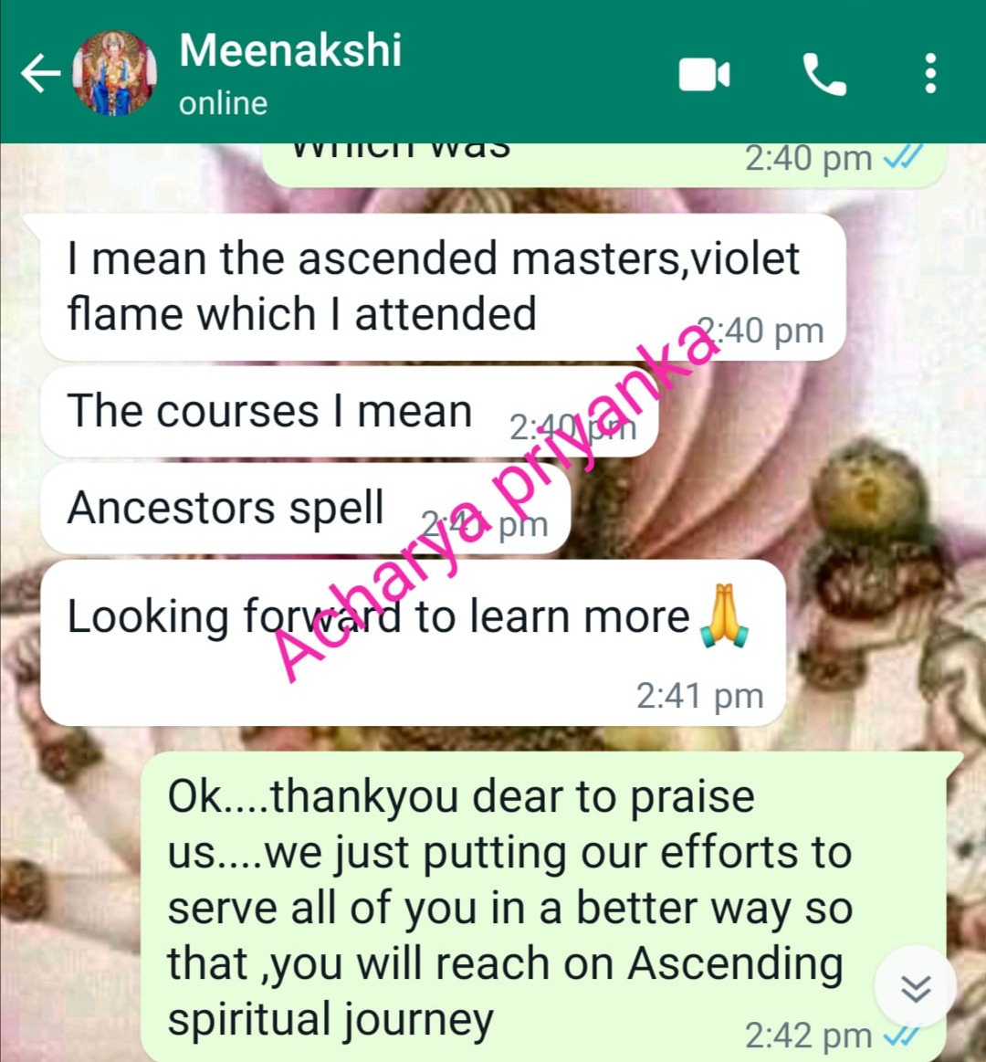 Client & Students review of Acharya Priyanka – Astrology & Healing Services