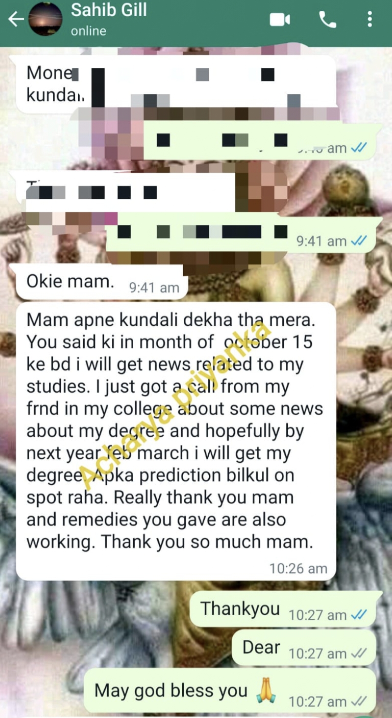 Client & Students review of Acharya Priyanka – Astrology & Healing Services