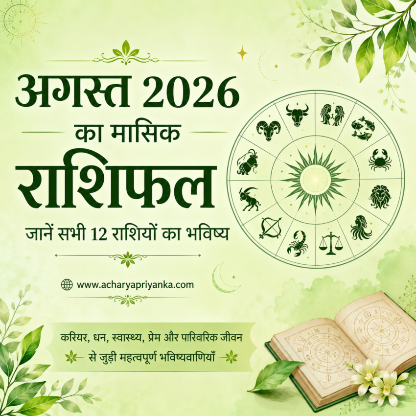 अगस्त 2026 का मासिक राशिफल