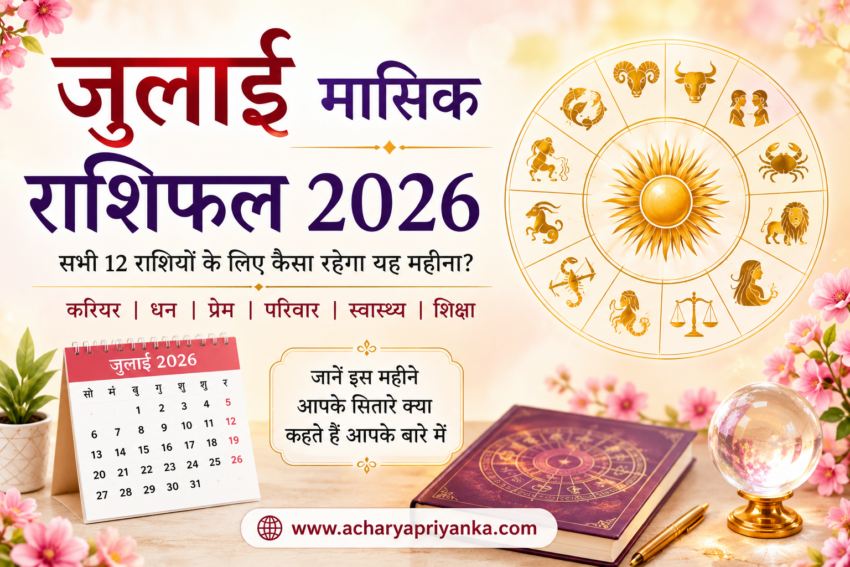 जुलाई मासिक राशिफल 2026